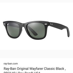 Ray ban wayfarer black sunglasses
